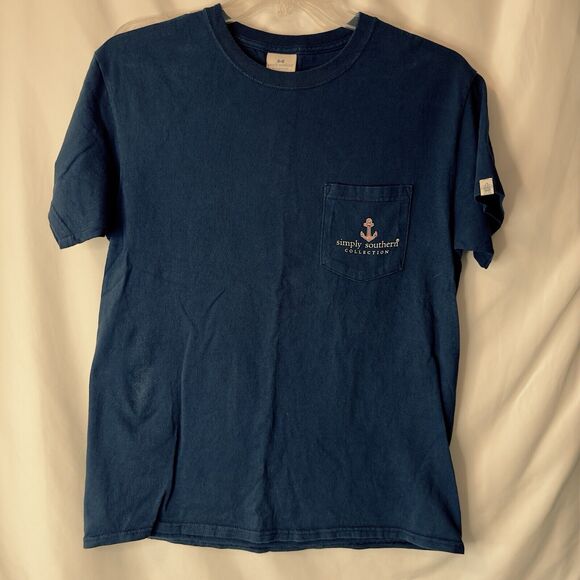 SIMPLY SOUTHERN "Hope Anchors The Soul" Graphic w/Boat Anchor Blue Medium TShirt - Picture 3 of 11